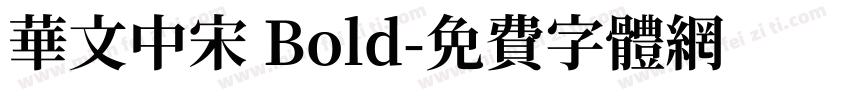 华文中宋 Bold字体转换